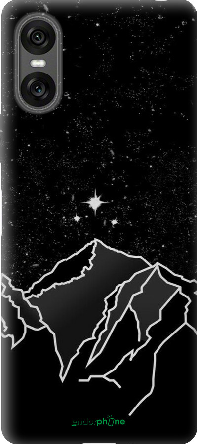 Силиконовый чехол Минималистический горный пейзаж для Sony Xperia 10 VI - 6438u-3976 изображение 