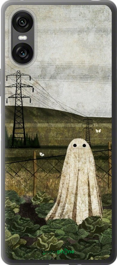 Силіконовий чехол Ілюстрація привид у капусті для Sony Xperia 10 VI - 6440u-3976 изображение 