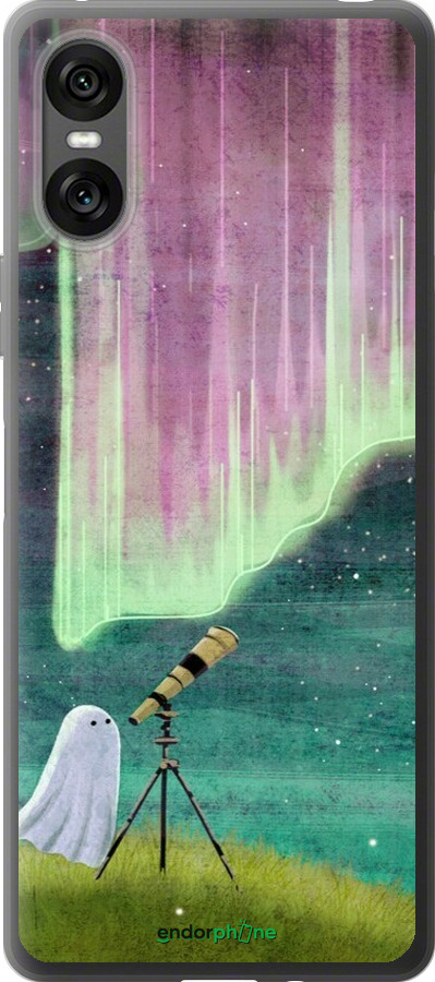 Силиконовый чехол Привидение и звезды для Sony Xperia 10 VI - 6443u-3976 изображение 