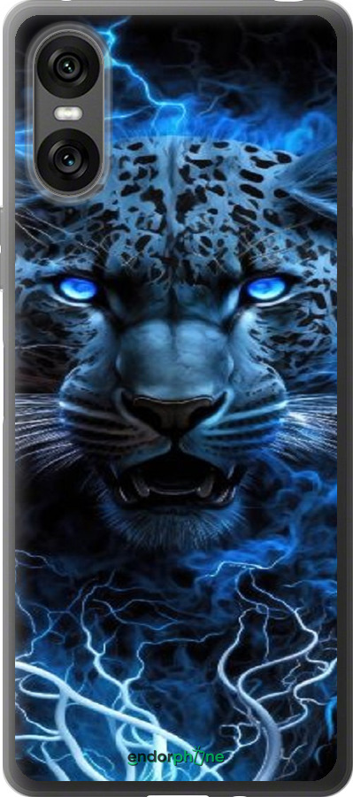 Силиконовый чехол Ледяной леопард для Sony Xperia 10 VI - 6460u-3976 изображение 