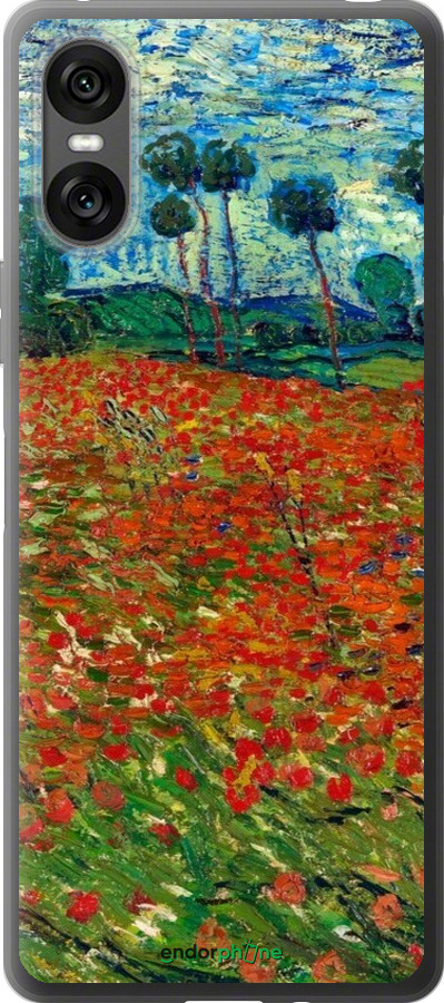Силиконовый чехол Винсент Ван Гог-Маковое поле для Sony Xperia 10 VI - 6466u-3976 изображение 
