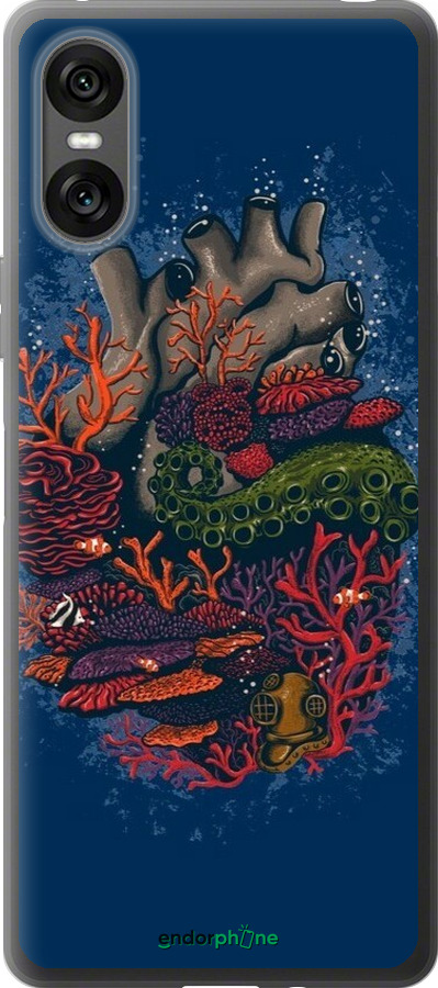 Силиконовый чехол Сердце моря для Sony Xperia 10 VI - 6506u-3976 изображение 