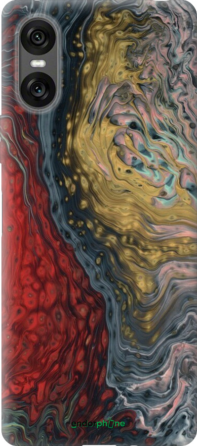 Силіконовий чехол Із зображенням абстрактного живопису для Sony Xperia 10 VI - 6530u-3976 изображение 