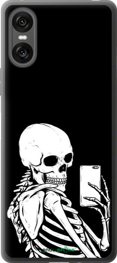 Силіконовий чехол Скелет робить Selfie для Sony Xperia 10 VI - 6535u-3976 изображение 