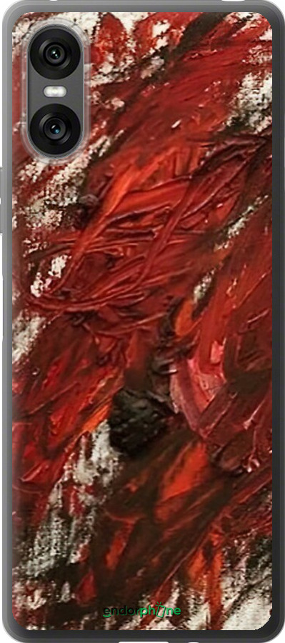 Силіконовий чехол Абстрактна композиція в червоних тонах для Sony Xperia 10 VI - 6541u-3976 изображение 