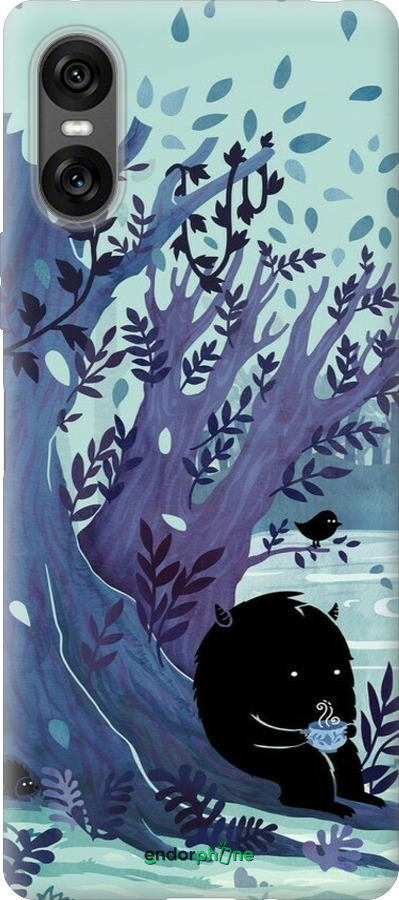 Силиконовый чехол Арт принт Тихое место чая для Sony Xperia 10 VI - 6544u-3976 изображение 