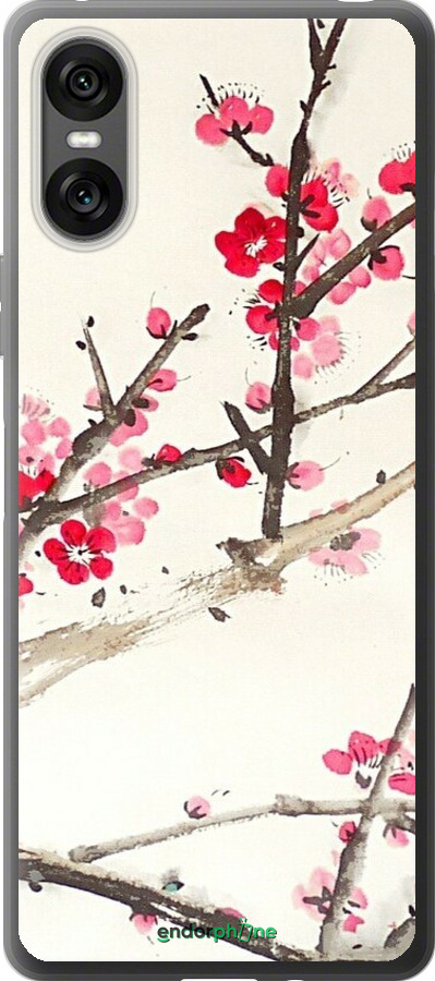 Силиконовый чехол Принт с изображением цветения сакуры для Sony Xperia 10 VI - 6545u-3976 изображение 