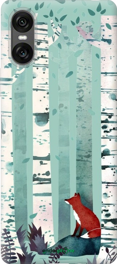 Силиконовый чехол Лис в зелёном лесу для Sony Xperia 10 VI - 6547u-3976 изображение 