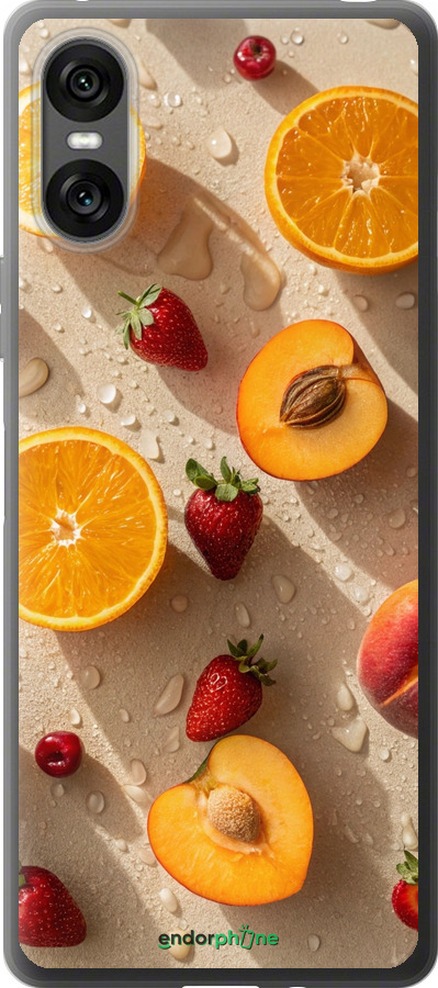 Силиконовый чехол Фрукты 3 для Sony Xperia 10 VI - 6703u-3976 изображение 