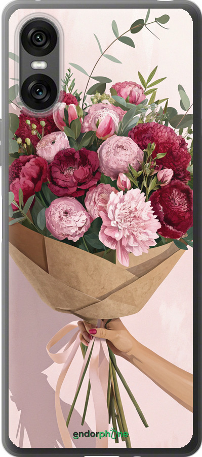 Силиконовый чехол Пионы 1 для Sony Xperia 10 VI - 6705u-3976 изображение 