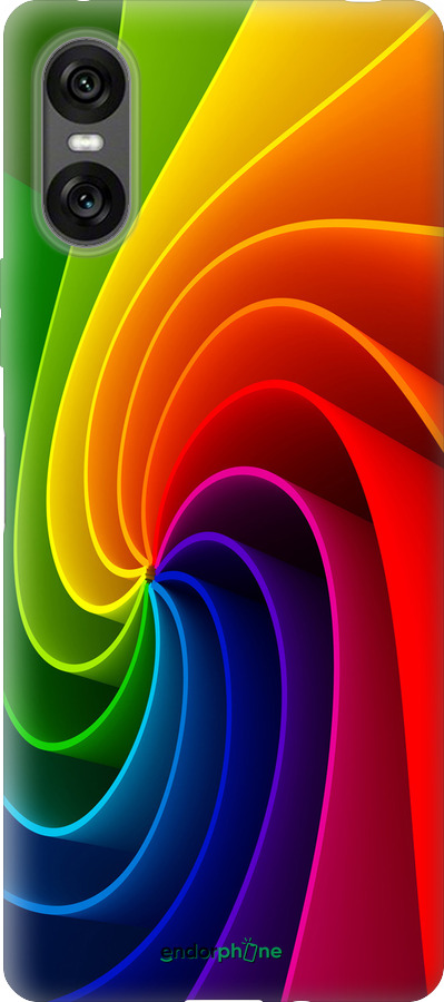 Силиконовый чехол Радужный вихрь для Sony Xperia 10 VI - 747u-3976 изображение 