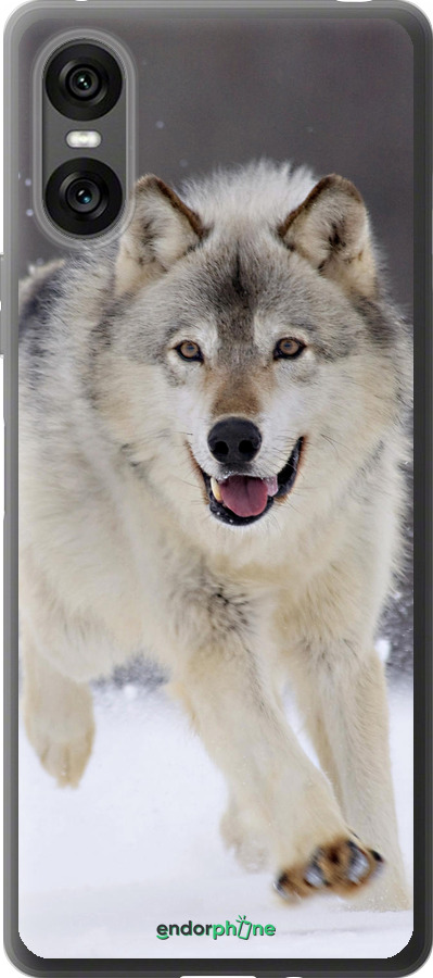 Силиконовый чехол Бегущий волк для Sony Xperia 10 VI - 826u-3976 изображение 