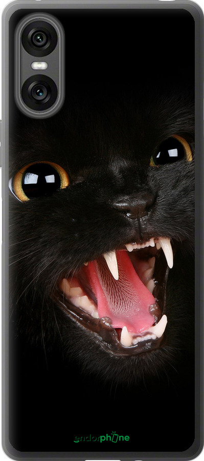 Силіконовий чехол Чорна кішка для Sony Xperia 10 VI - 932u-3976 изображение 