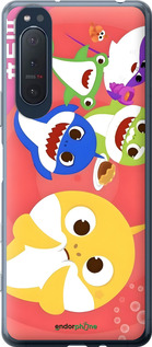 2D пластиковый чехол Бейби Шаркс для Sony Xperia 5 II - 6305t-2258 изображение 