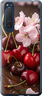 2D пластиковий чехол Вишня у шоколаді для Sony Xperia 5 II - 6698t-2258 изображение 
