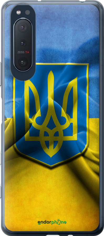 

Силіконовий чохол "Прапор та герб України" для Sony Xperia 5 II, Блакитний