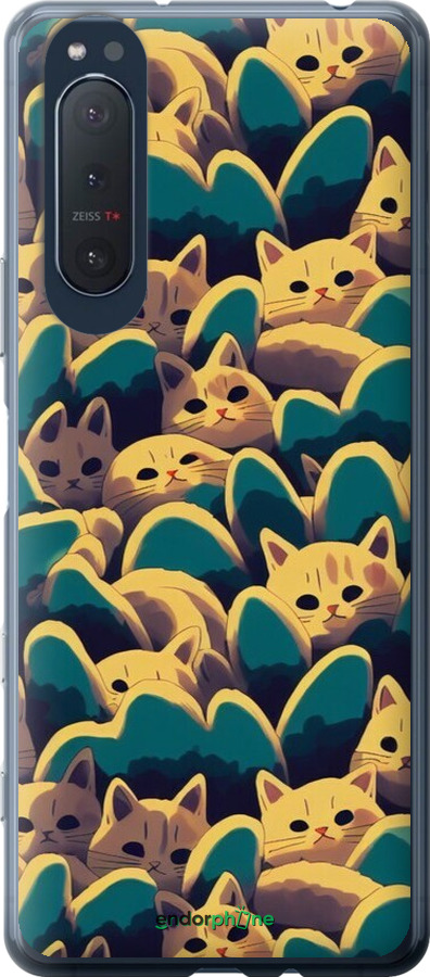 2D пластиковый чехол С изображением кошек для Sony Xperia 5 II - 6429t-2258 изображение 