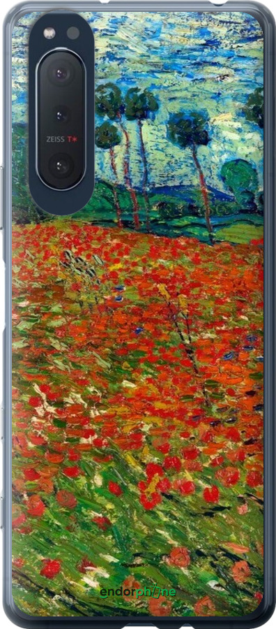 2D пластиковый чехол Винсент Ван Гог-Маковое поле для Sony Xperia 5 II - 6466t-2258 изображение 