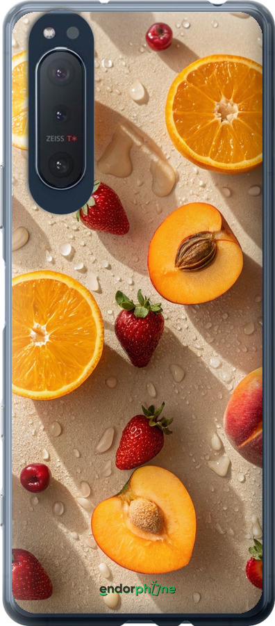 2D пластиковий чехол Фрукти 3 для Sony Xperia 5 II - 6703t-2258 изображение 