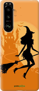 Силиконовый чехол Ведьма на метле для Sony Xperia 5 III - 1184u-2580 изображение 