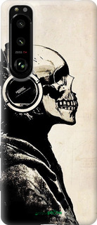 Силиконовый чехол Скелет-меломан v2 для Sony Xperia 5 III - 1200u-2580 изображение 
