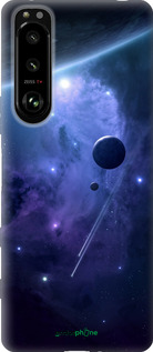 Силиконовый чехол Планеты в синем космосе для Sony Xperia 5 III - 171u-2580 изображение 