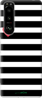 Силиконовый чехол Черно-белые полосы для Sony Xperia 5 III - 4461u-2580 изображение 