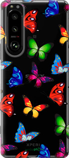 Силиконовый чехол Красочные мотыльки для Sony Xperia 5 III - 4761u-2580 изображение 