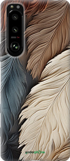 Силиконовый чехол Листья в стиле бохо для Sony Xperia 5 III - 5643u-2580 изображение 