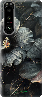 Силиконовый чехол Черные цветы для Sony Xperia 5 III - 6031u-2580 изображение 