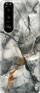 Силиконовый чехол Серый мрамор для Sony Xperia 5 III - 6041u-2580 изображение 
