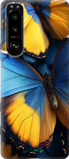 Силіконовий чехол Жовто-блакитні метелики для Sony Xperia 5 III - 6046u-2580 изображение 
