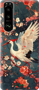 Силиконовый чехол Сакура и аист для Sony Xperia 5 III - 6108u-2580 изображение 