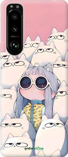 Силиконовый чехол Малышка с котами для Sony Xperia 5 III - 6295u-2580 изображение 