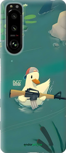 Силиконовый чехол Уточка с автоматом для Sony Xperia 5 III - 6356u-2580 изображение 