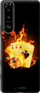 Силіконовий чехол Палаючі карти  для Sony Xperia 5 III - 839u-2580 изображение 