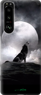 Силиконовый чехол Воющий волк для Sony Xperia 5 III - 934u-2580 изображение 