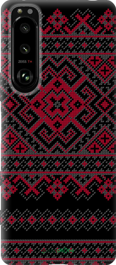 Силиконовый чехол Вышиванка 52 для Sony Xperia 5 III - 1763u-2580 изображение 