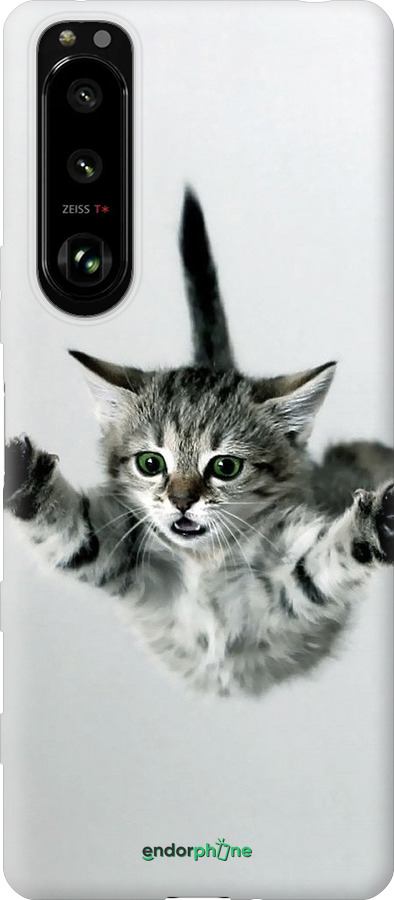 Силиконовый чехол Летящий котёнок для Sony Xperia 5 III - 2322u-2580 изображение 