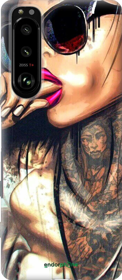 Силіконовий чехол Дівчина в тату для Sony Xperia 5 III - 4001u-2580 изображение 
