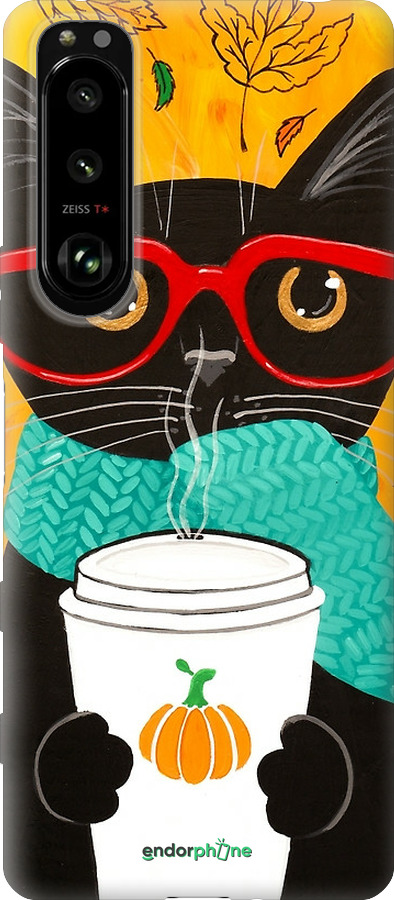 Силиконовый чехол Осенний кот для Sony Xperia 5 III - 4026u-2580 изображение 
