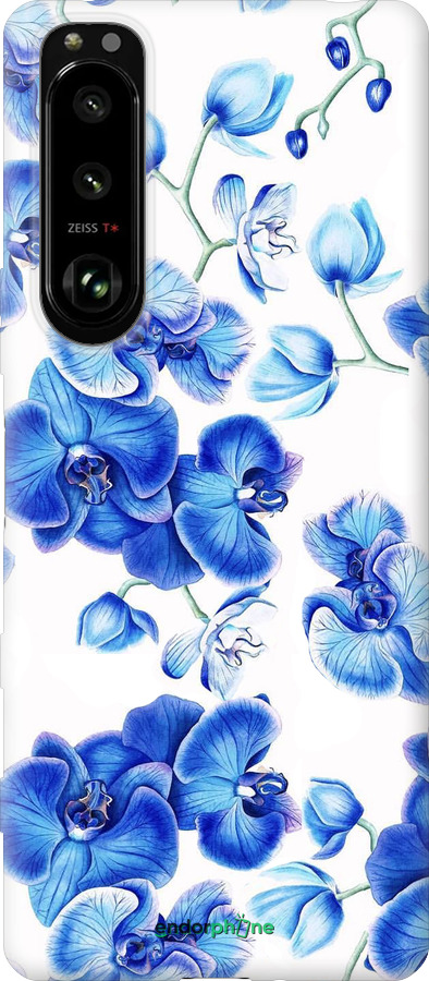 Силиконовый чехол Голубые орхидеи для Sony Xperia 5 III - 4406u-2580 изображение 