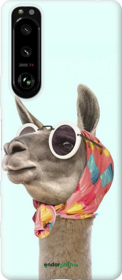 Силиконовый чехол Модная лама для Sony Xperia 5 III - 4479u-2580 изображение 