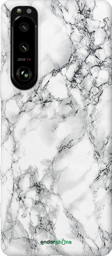 Силіконовий чехол Мармур білий для Sony Xperia 5 III - 4480u-2580 изображение 