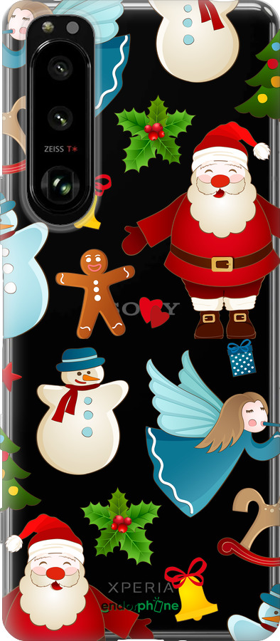 Силиконовый чехол Новогодний 1 для Sony Xperia 5 III - 4614u-2580 изображение 