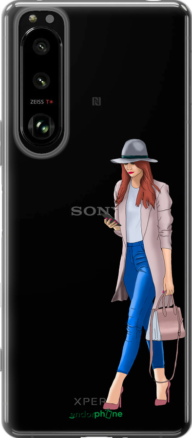 Силиконовый чехол Девушка 1 для Sony Xperia 5 III - 4751u-2580 изображение 