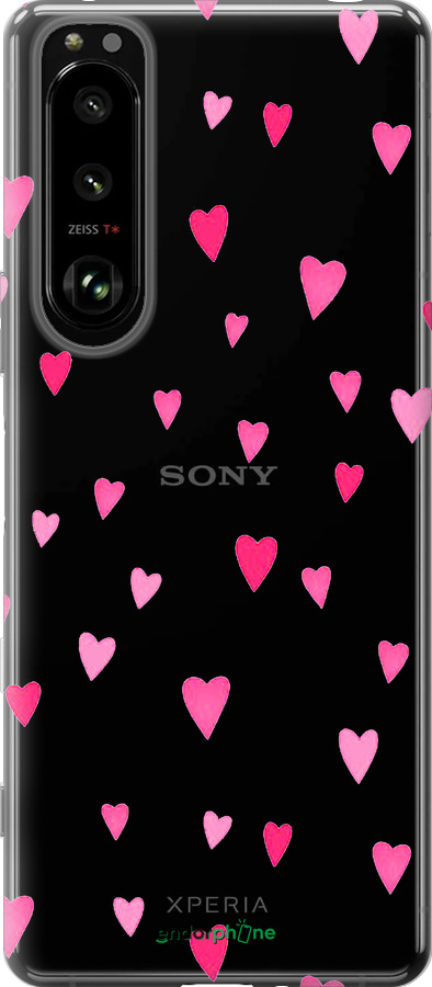 Силиконовый чехол Сердечки 2 для Sony Xperia 5 III - 4763u-2580 изображение 