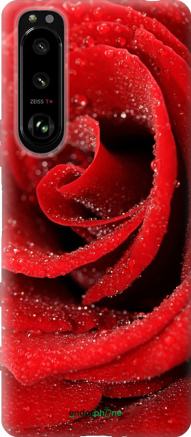 Силиконовый чехол Красная роза для Sony Xperia 5 III - 529u-2580 изображение 