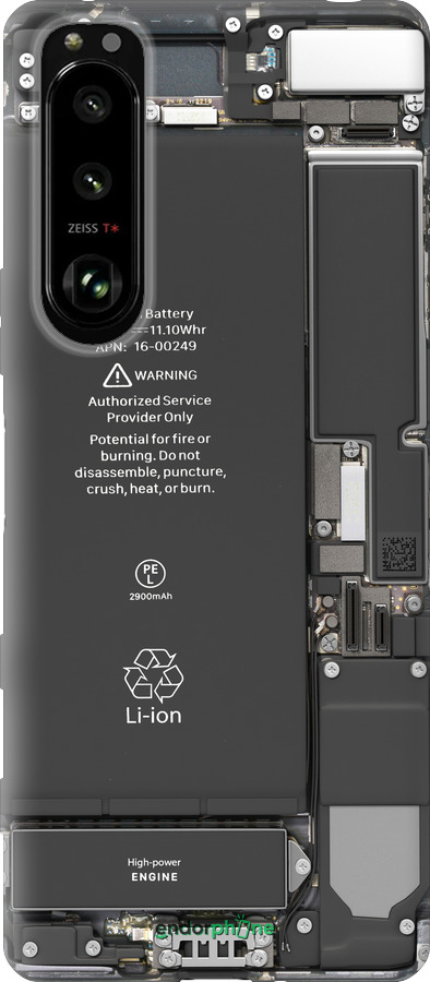 Силиконовый чехол Детали смартфона для Sony Xperia 5 III - 5487u-2580 изображение 