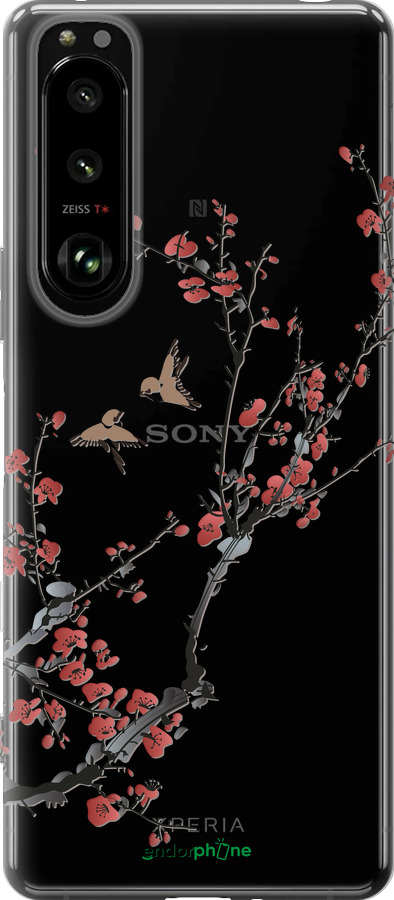 Силіконовий чехол Сакура v2 для Sony Xperia 5 III - 5538u-2580 изображение 